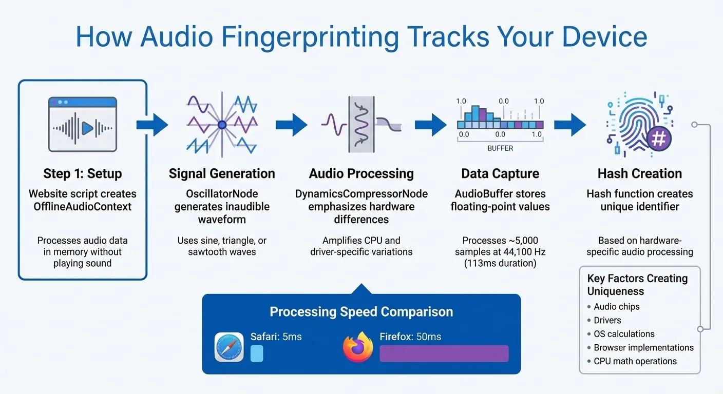 Audio Fingerprinting Risks for Multi-Account Users
