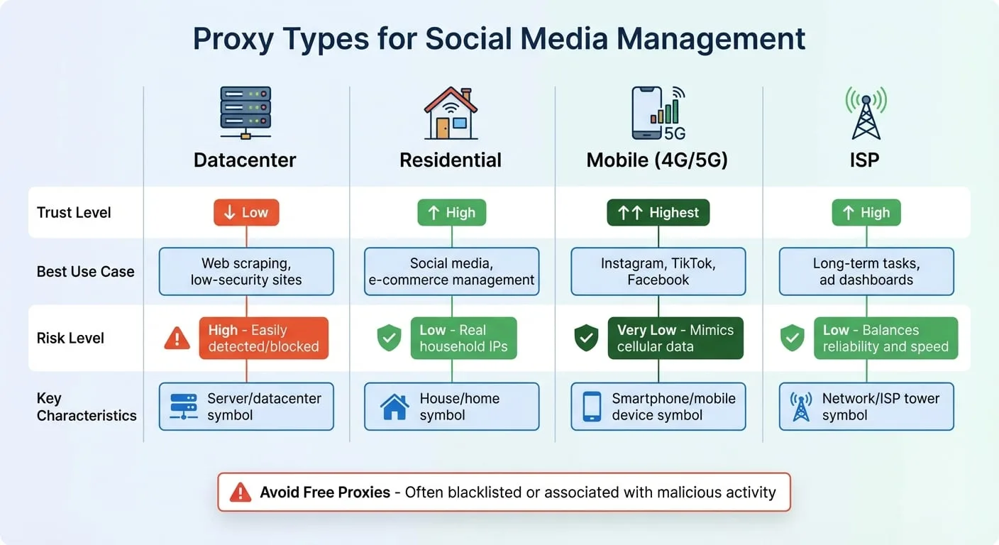 Manage multiple social media accounts safely
